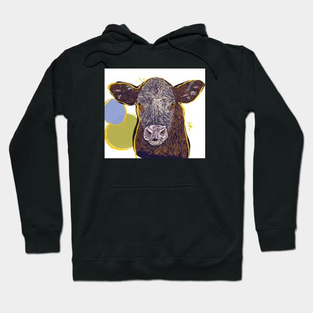 Cow Hoodie by flywithsparrows